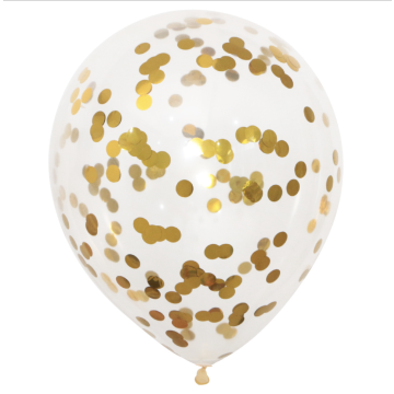 Gold Confetti Balloon - 30 cm
