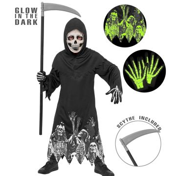 Glow-in-the-dark Death Angel Costume for Boys