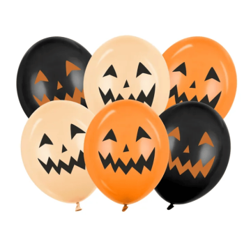 Halloween Pumpkin Balloons 6x - 30 cm