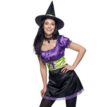 Witch Costume for Ladies with Lacing - 2 Pieces