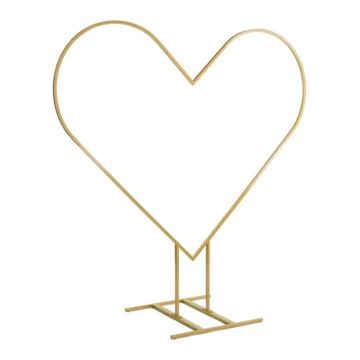 Heart-shaped backdrop stand 2 m gold