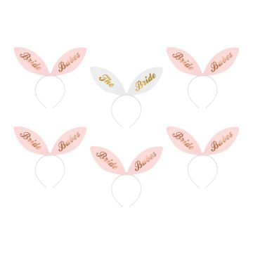 Bachelorette Party Headbands with Bunny Ears 6x