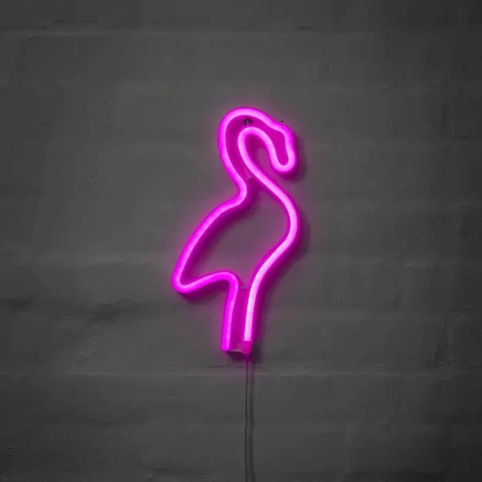 Flamingo neon LED sign - 29x14 cm