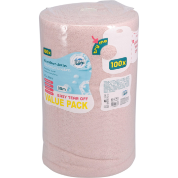 Microfiber cloth roll with 100 pcs - 30x30 cm