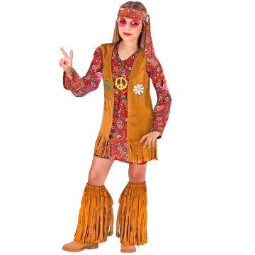 Hippie dress with waistcoat and boot covers