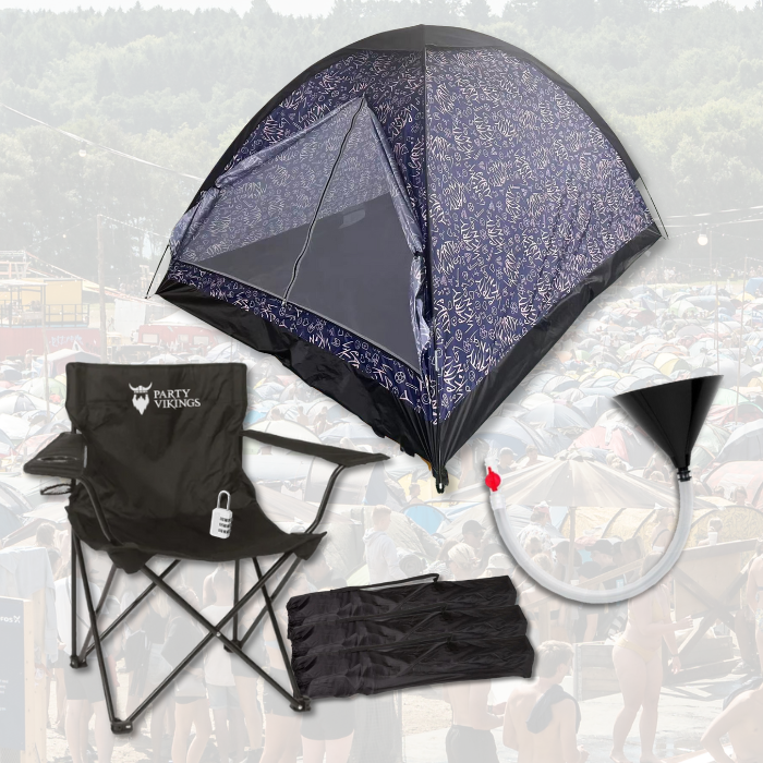 Festival package for 4 people premium - BJORN tent, festival chair etc.