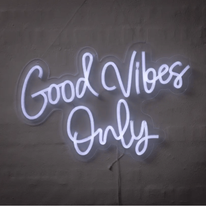 Good vibes only neon LED sign - 40x61 cm