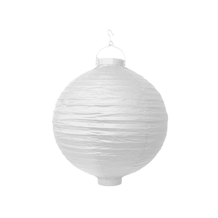 White LED Paper Lantern - 20 cm