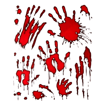 Bloody hands stickers