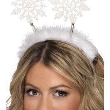 Snowflake Christmas headband white