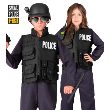 Police vest with velcro for children - 3 types