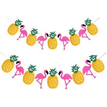 Hawaii Garland flamingo and pineapple 2 metres