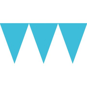 Light Blue 17 cm Flag Garland - 4.5 meters