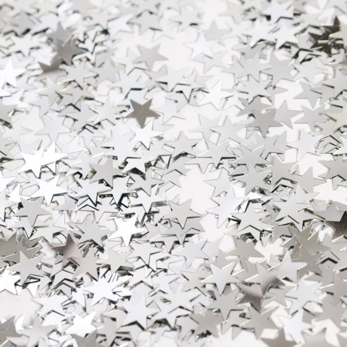 Silver star table confetti - 14 g