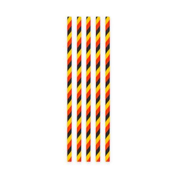 Germany striped Paper Straws 20x - 19 cm