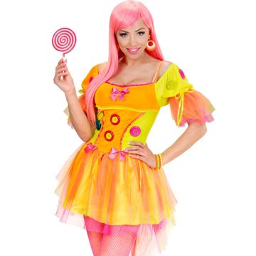 Candy Witch Costume in Yellow for Ladies