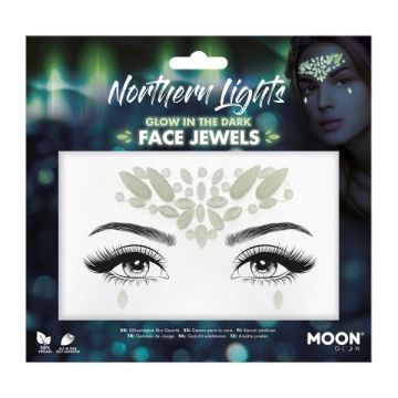 Glow-in-the-Dark Face Jewels Northern Lights