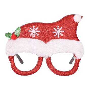 Christmas Glasses with Santa Hat