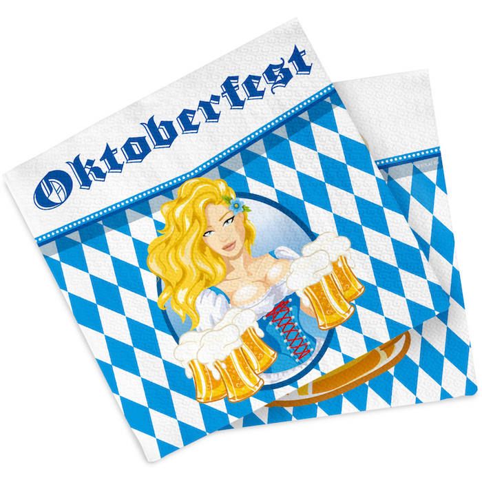 Oktoberfest Napkins With Girl 20x - 33 x 33 cm