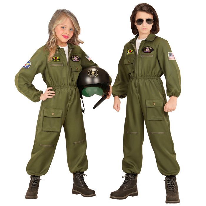 Fighter Pilot Jumpsuit for Kids in Green