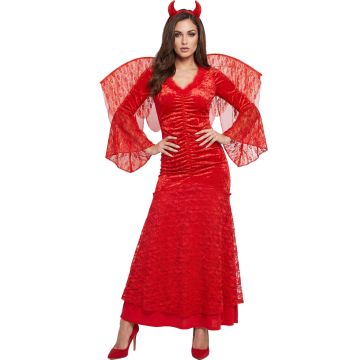 Devil Dress in Velvet and Lace