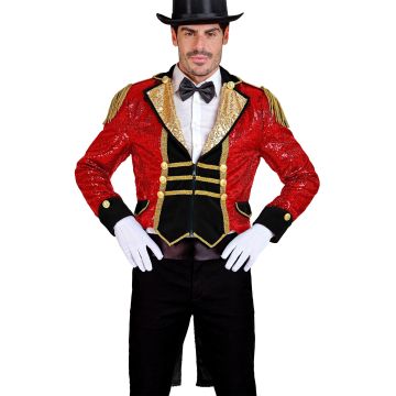 Red sequin jacket for men