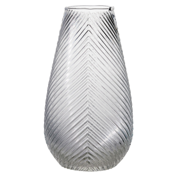 Sleek transparent glass vase 140x260 mm 