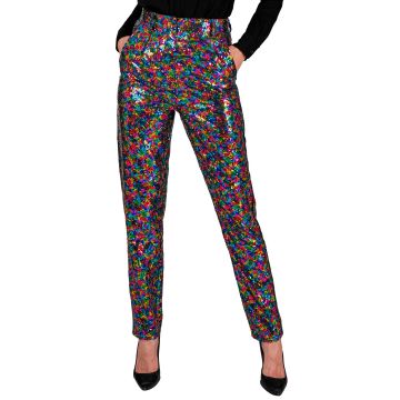 Sequin Trousers for Women in Multicolour
