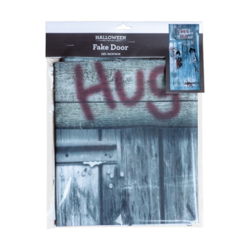 Halloween free hugs fake door sticker - 180x80 cm