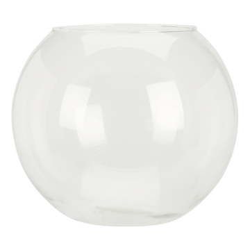 Transparent glass bowl vase 240x210 mm