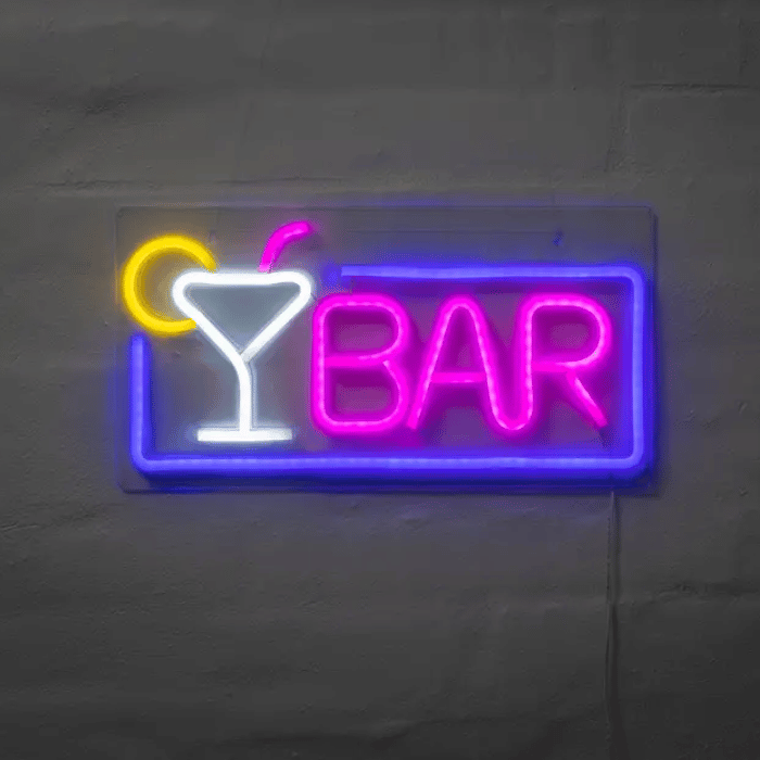 Bar neon LED sign - 23x43 cm