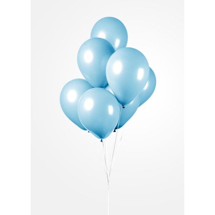 Light Blue Balloons 50x - 30 cm