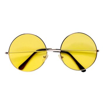 Neon sunglasses round yellow - onesize