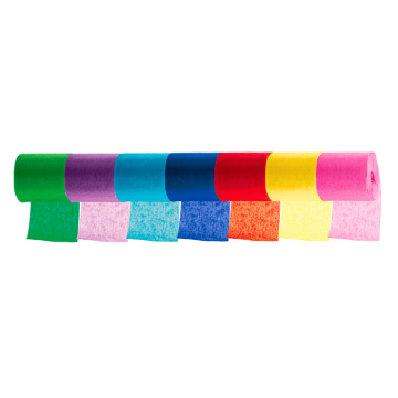 Multicoloured crepe streamers 20x - 5m