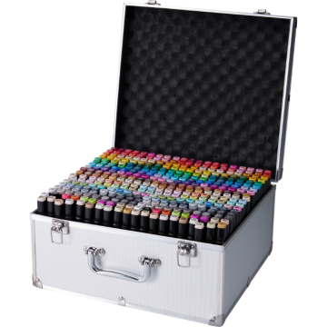 Twin markers water-based markers 360x including aluminium case