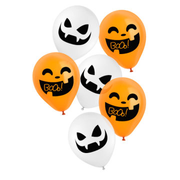 Halloween vampire and pumpkin balloon bouquet 6x - 23 cm