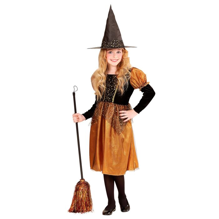 Witch Costume with Gold Stars for Girls