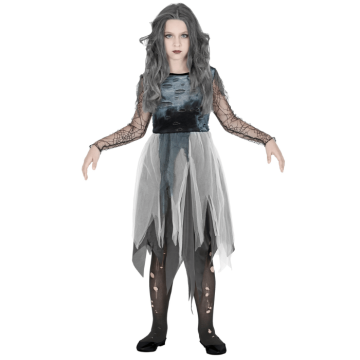 Grey ghost costume for children