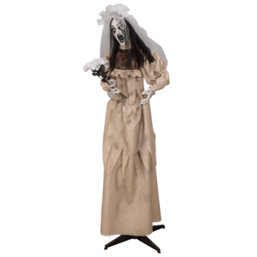 Zombie bride with movement, light, and sound - 174 cm