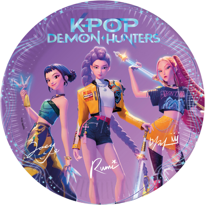 K-Pop Demon Hunters paper plates 23 cm - 8x