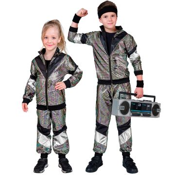 80's Tracksuit for Kids in Silver
