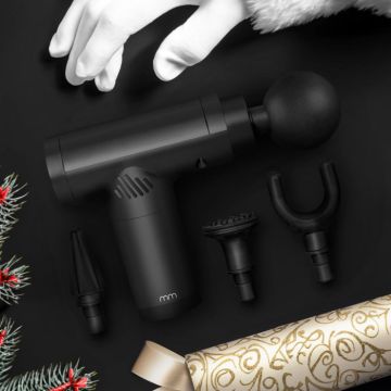 Massage gun incl. 6 attachments and rechargeable battery