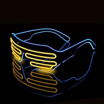 LED Glasses Blue And Yellow