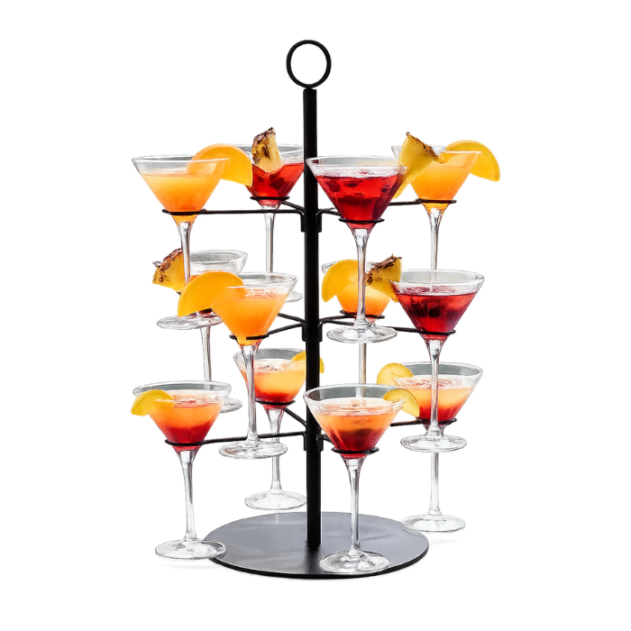 Cocktail Tree for 12 Drinks Black - 55.5 cm