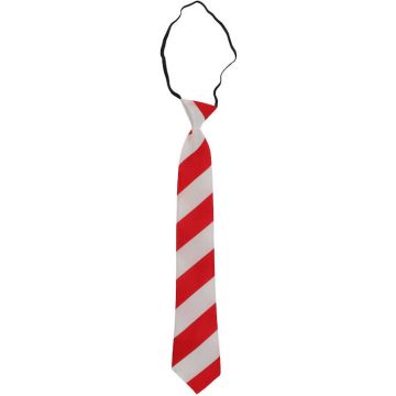 Christmas Tie Red And White Striped