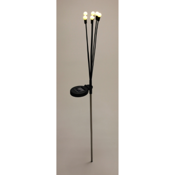 LED solar lamp with firefly effect