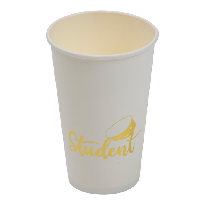 Paper cup student gold 8x - 500 ml