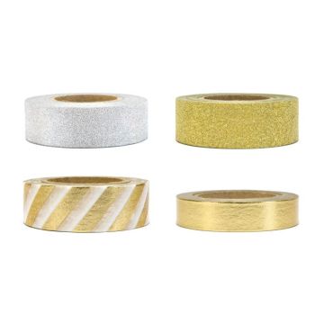 Gold and silver tape mix 4x - 10 m