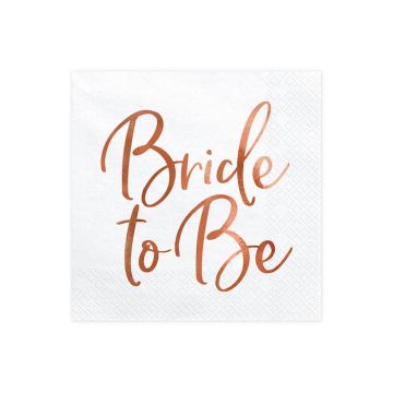 Rose Gold Bride To Be Napkins 20x - 33x33 cm
