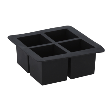 Rubber ice cube tray for 4x 6x6x6 cm ice cubes